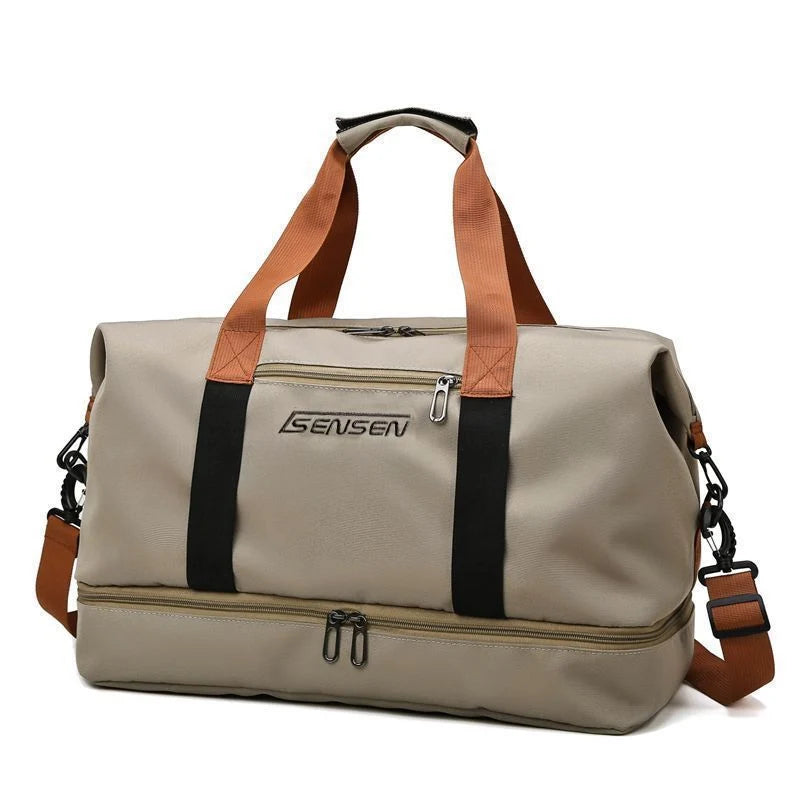 Duffel Bag Water-Resistant Multiple Pockets Padded Handles