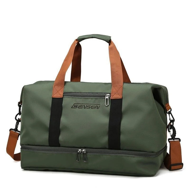 Duffel Bag Water-Resistant Multiple Pockets Padded Handles