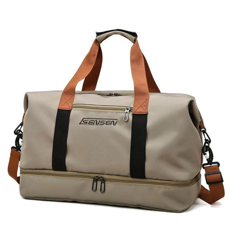 Duffel Bag Water-Resistant Multiple Pockets Padded Handles