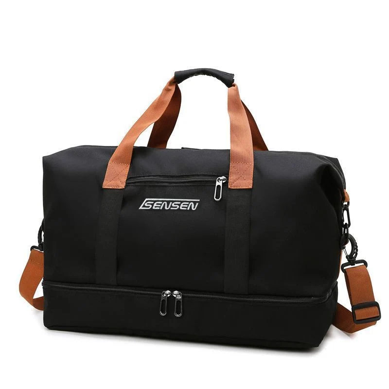 Duffel Bag Water-Resistant Multiple Pockets Padded Handles
