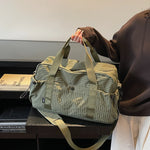 Duffle Bag Durable Fabric Multiple Pockets & Adjustable Straps