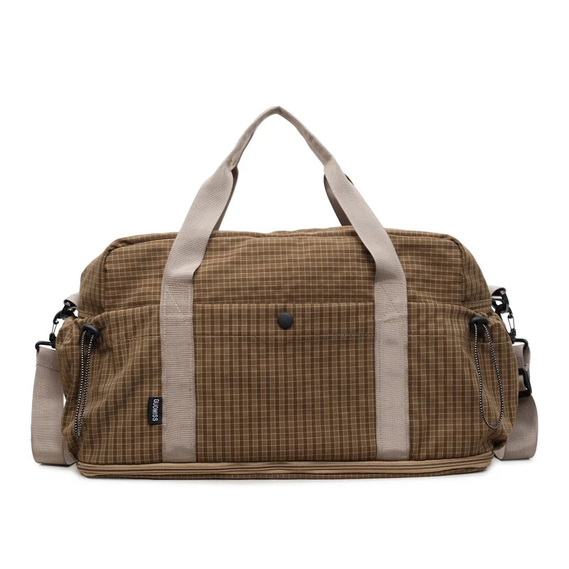 Duffle Bag Durable Fabric Multiple Pockets & Adjustable Straps