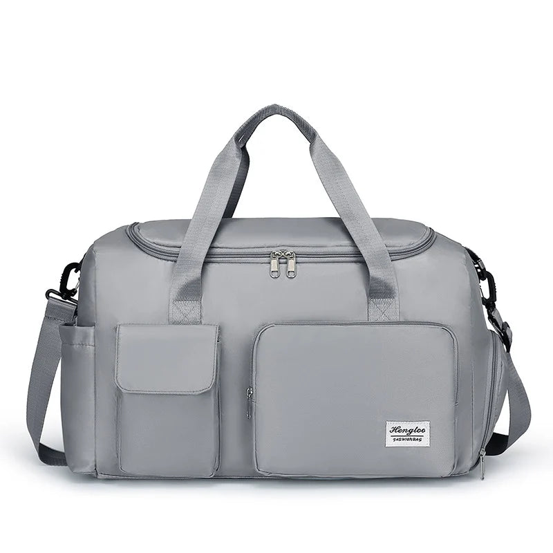 Duffle Bag Lightweight Water-Resistant Multiple Pockets & Shoulder Strap