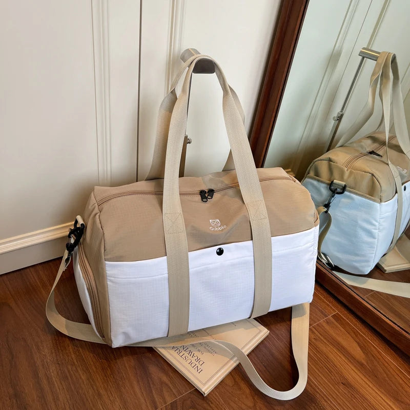Duffle Bag Multi-Compartment & Shoe Pocket Durable Fabric