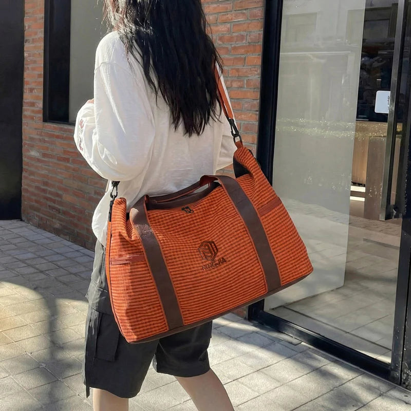 Duffle Bag Multi-Pocket Weather-Resistant Adjustable Strap & Handles