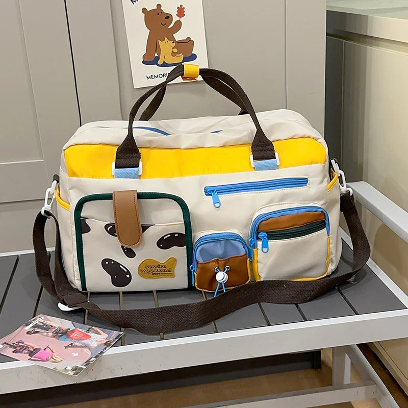 Duffle Bag Spacious Multi-Pocket Detachable Strap & Soft Handles