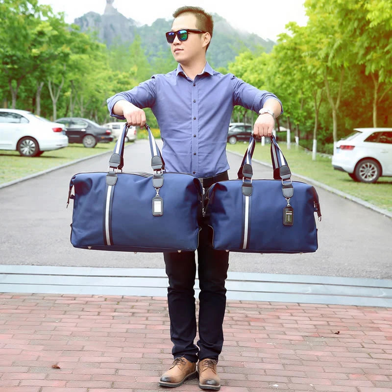 Duffle Bag Spacious Water-Resistant Detachable Strap & Dual Handles