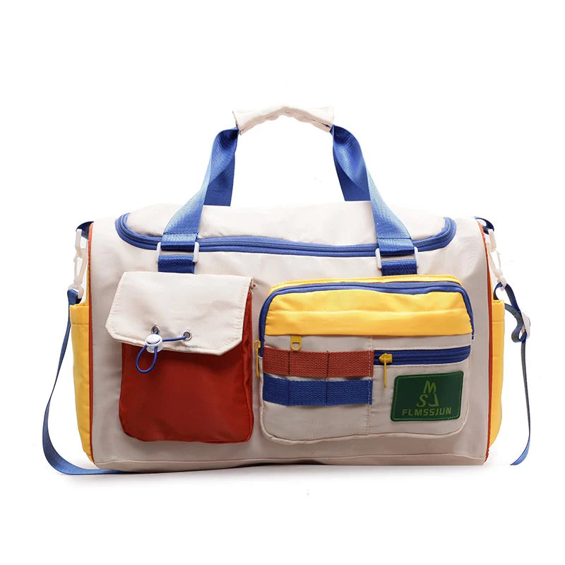 Duffle Bag Tear-Resistant Fabric Multiple Pockets & Padded Straps