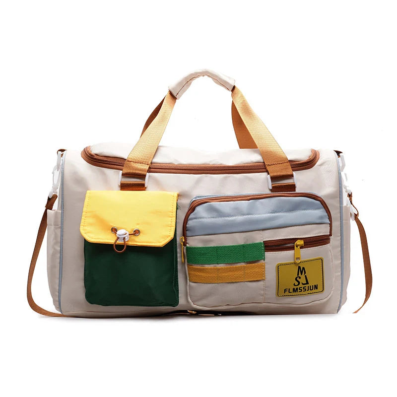 Duffle Bag Tear-Resistant Fabric Multiple Pockets & Padded Straps
