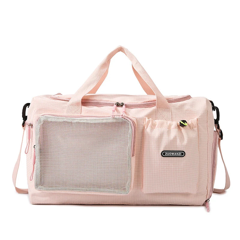 Duffle Bag Water-Resistant Multi-Compartment Padded Handles & Detachable Strap