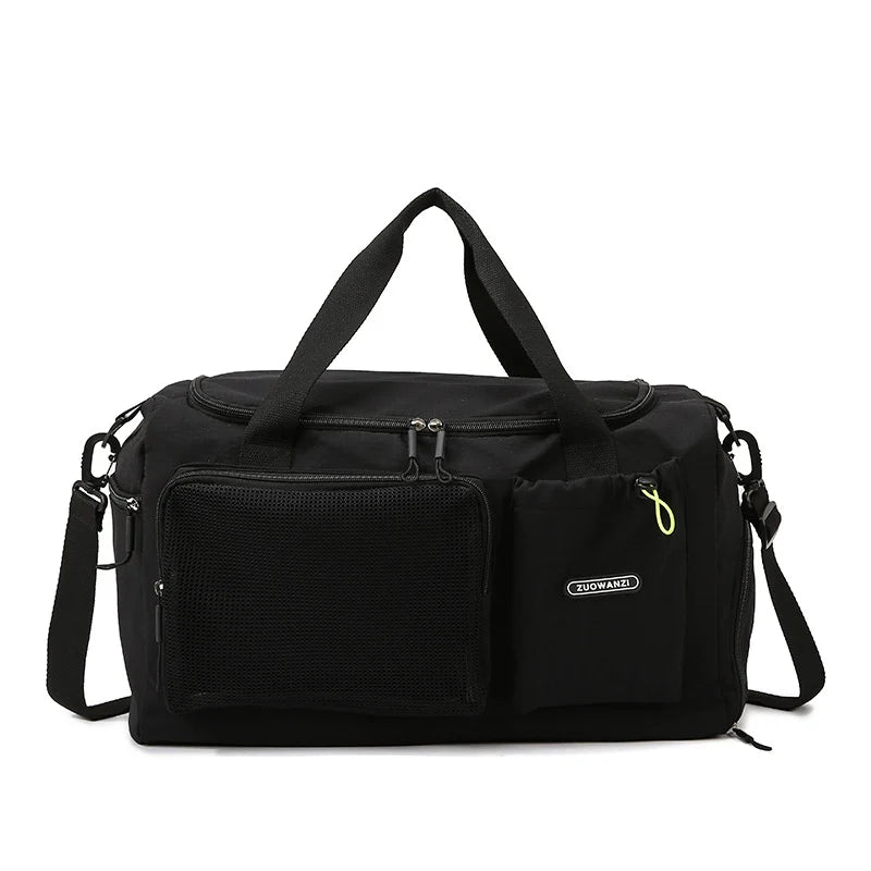 Duffle Bag Water-Resistant Multi-Compartment Padded Handles & Detachable Strap