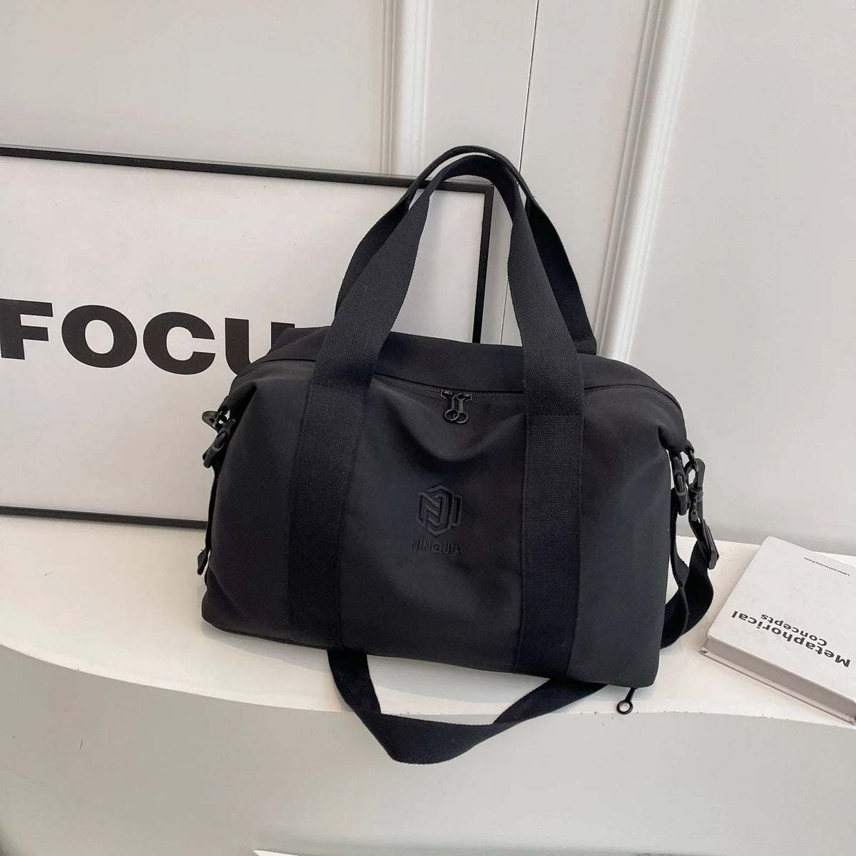 Duffle Bag Water-Resistant Multiple Pockets & Adjustable Strap