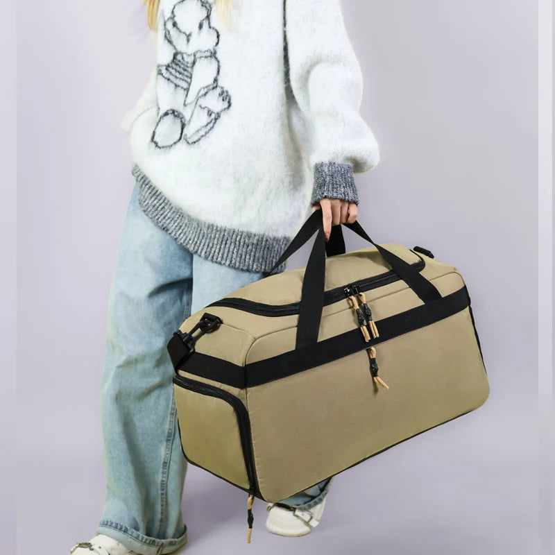 Duffle Bag Water-Resistant Multiple Pockets & Adjustable Strap