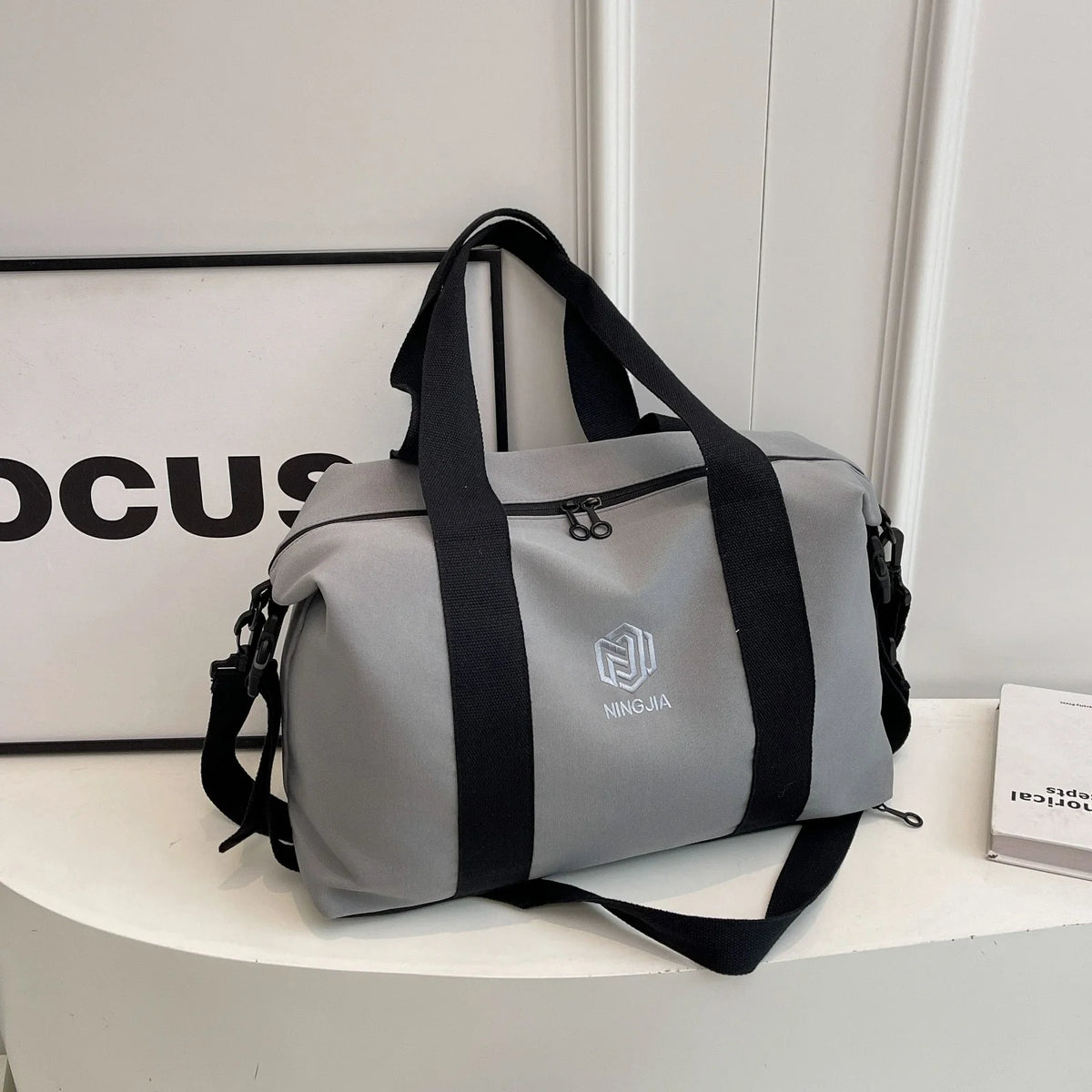 Duffle Bag Water-Resistant Multiple Pockets & Adjustable Strap