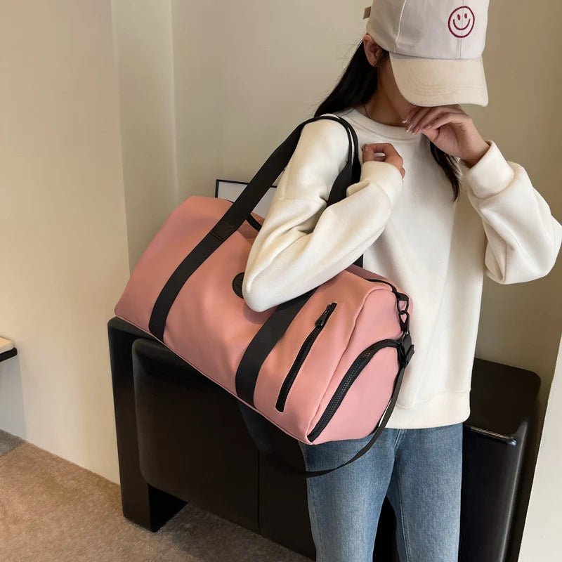 Duffle Bag Water-Resistant Multiple Pockets & Adjustable Strap