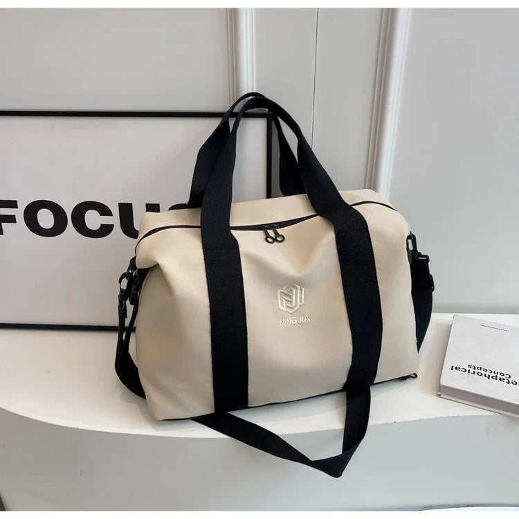 Duffle Bag Water-Resistant Multiple Pockets & Adjustable Strap