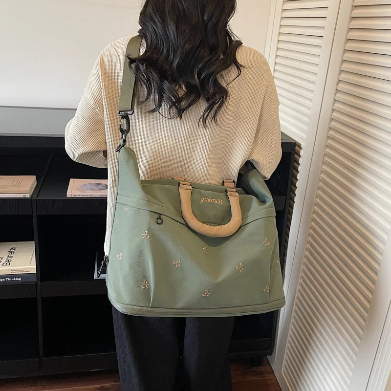 Duffle Bag Water-Resistant Padded Handles & Detachable Strap