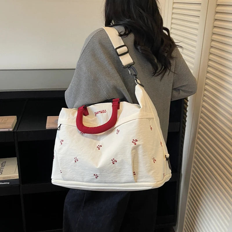 Duffle Bag Water-Resistant Padded Handles & Detachable Strap
