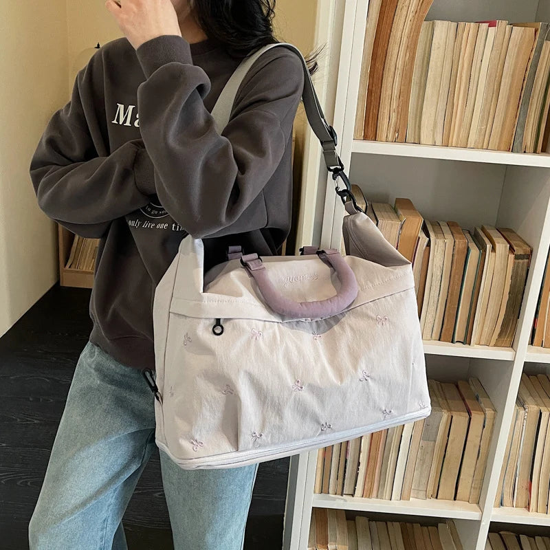 Duffle Bag Water-Resistant Padded Handles & Detachable Strap