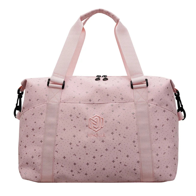 Duffle Bag Water-Resistant Shoe Compartment & Ergonomic Straps