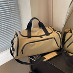 Duffle Bag Water-Resistant Shoe Compartment Padded Handles