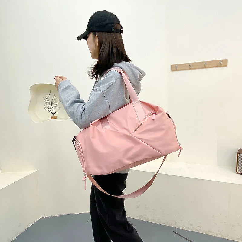 Duffle Bag Water-Resistant Spacious Multiple Pockets Adjustable Shoulder Strap