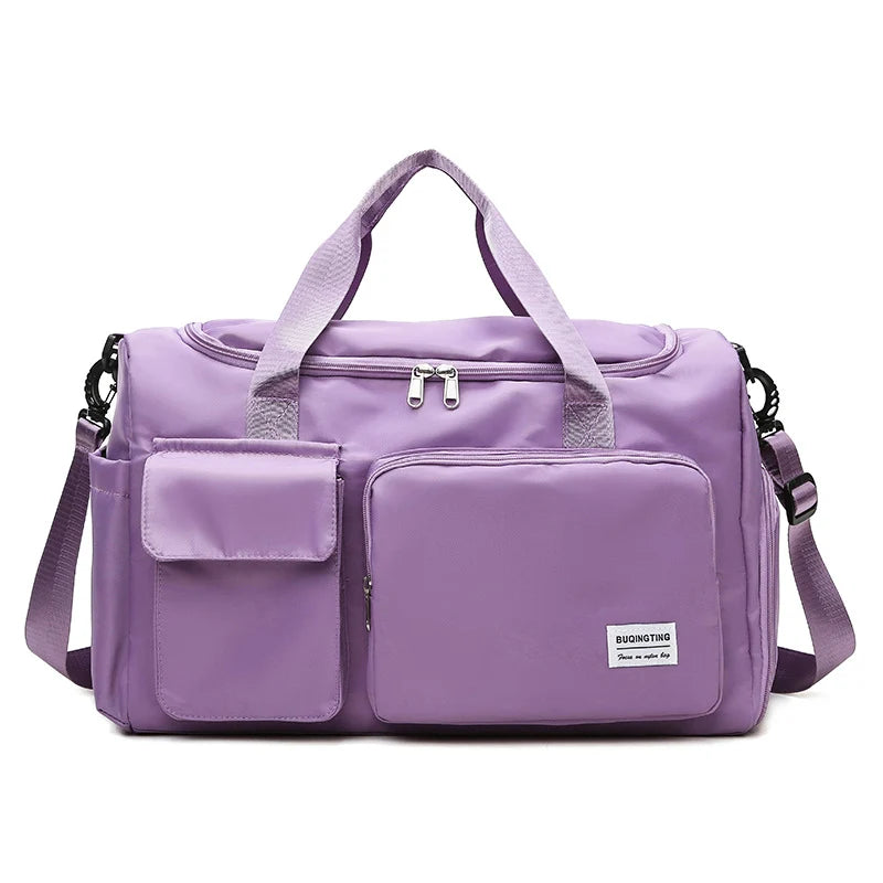 Duffle Bag Weather-Resistant Multiple Compartments & Detachable Strap