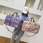 Duffle Bag Weather-Resistant Multiple Compartments & Detachable Strap