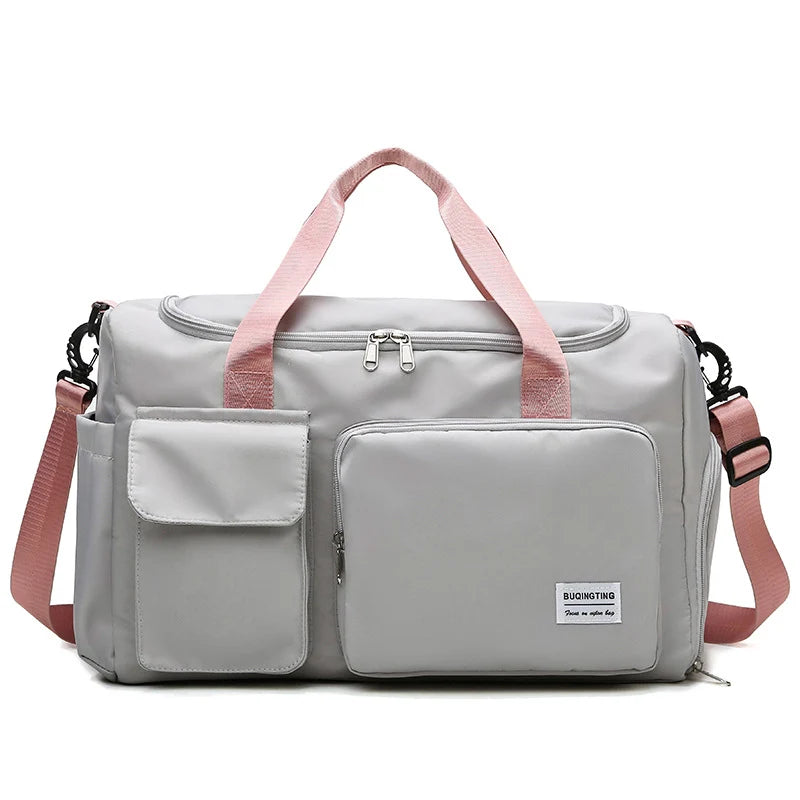 Duffle Bag Weather-Resistant Multiple Compartments & Detachable Strap