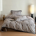 Duvet Cover 4-Piece Set Breathable Cotton Blend Reversible