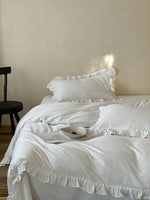 Duvet Cover Double-Layer Cotton Gauze Ruffled Edges