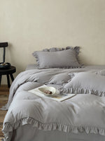 Duvet Cover Double-Layer Cotton Gauze Ruffled Edges