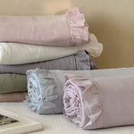 Duvet Cover Double-Layer Cotton Gauze Ruffled Edges