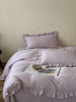Duvet Cover Double-Layer Cotton Gauze Ruffled Edges