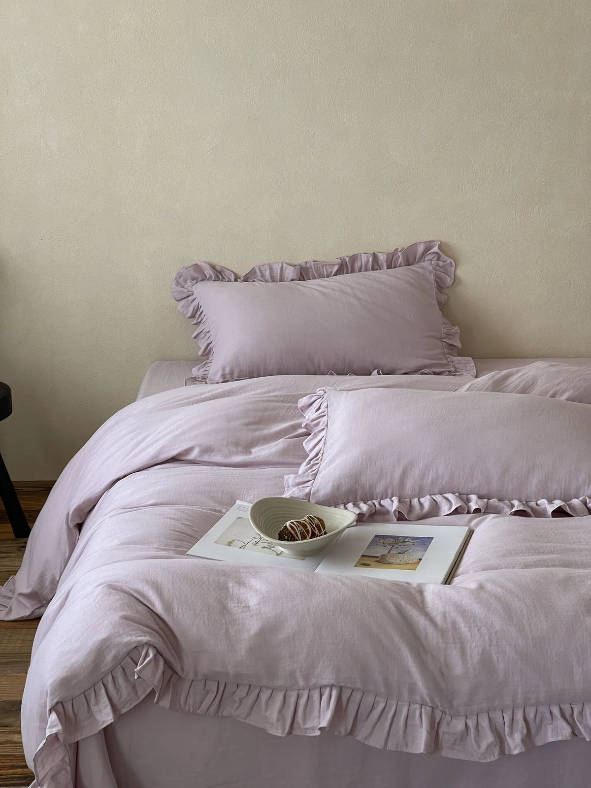 Duvet Cover Double-Layer Cotton Gauze Ruffled Edges