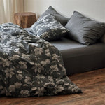 Duvet Cover Set Breathable Cotton Percale Integrated Fitted Sheet