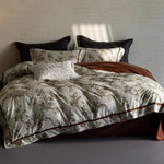Duvet Cover Set Breathable Cotton Percale Leaf Print
