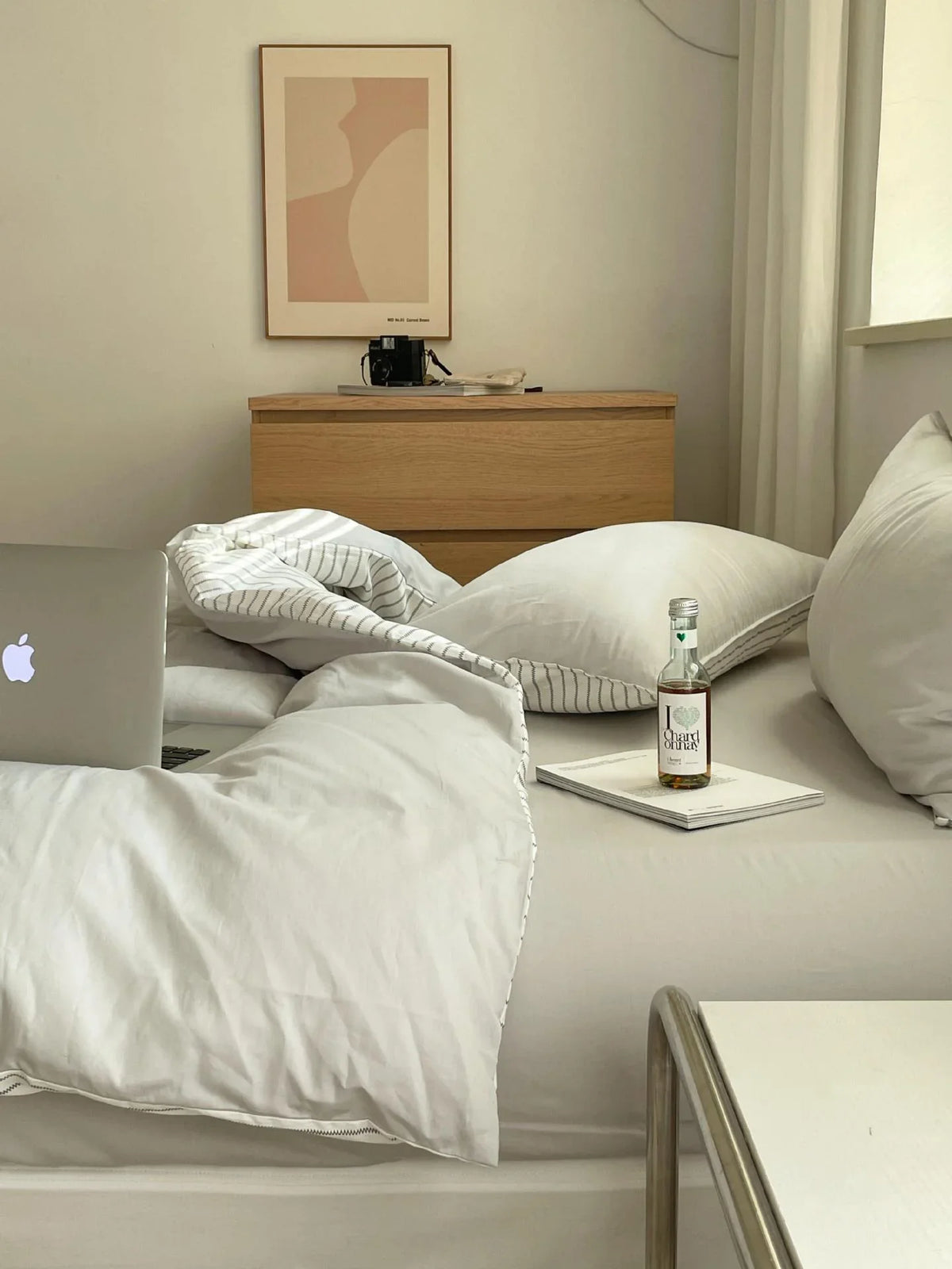 Duvet Cover Set Breathable Cotton Percale With Fitted Sheet