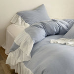 Duvet Cover Set Breathable Cotton Seersucker & Machine Washable