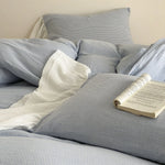 Duvet Cover Set Breathable Cotton Seersucker & Machine Washable