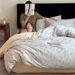 Duvet Cover Set Brushed Cotton Blend Breathable & Machine-Washable