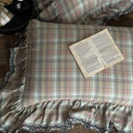Duvet Cover Set Classic Check Ruffle & Lace Trim 4-Piece