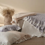 Duvet Cover Set Cotton Gauze Lightweight Ruffle & Lace