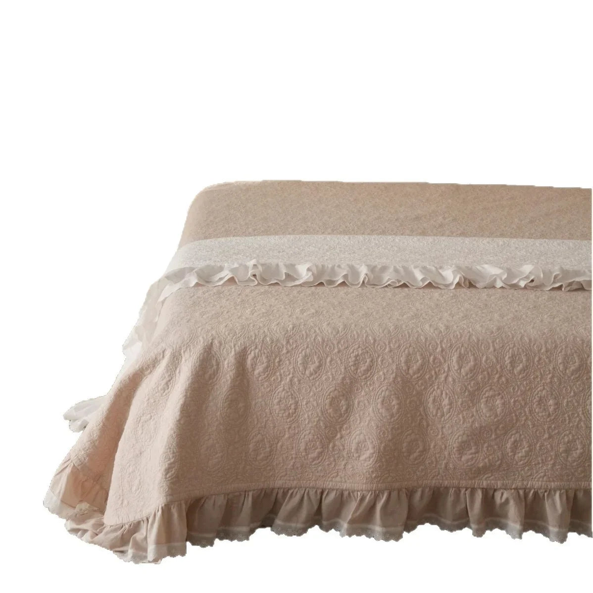 Duvet Cover Set Cotton Gauze Lightweight Ruffle & Lace