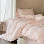 Duvet Cover Set Cotton Jacquard Ruffled 4-Piece