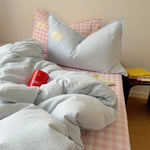 Duvet Cover Set Cotton-Linen Breathable Reversible