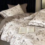 Duvet Cover Set Cotton Percale Reversible Jacquard