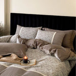 Duvet Cover Set Cotton Percale Temperature-Regulating Reversible Paisley