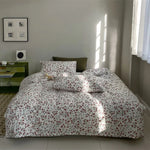 Duvet Cover Set Cotton Percale Wildflower Print Matching Pillowcases
