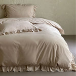 Duvet Cover Set Cotton Satin Breathable Hotel Closure
